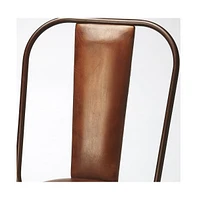 Contemporary Faux Leather Accent Chair for Living Room or Bedroom