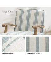 Rinaldo Farmhouse Armchair with Solid Wood Armrests