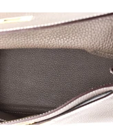 Pre-Owned Hermes Kelly 28 Handbag Grey Clemence with Gold Hardware