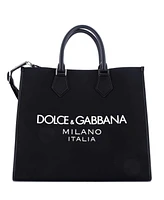 Pre-Owned Dolce & Gabbana Large Edge Logo Tote Canvas