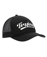 Trying Black Foam Trucker Hat
