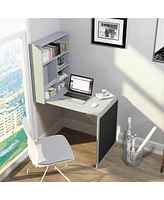 Convertible Wall Mounted Table with A Chalkboard