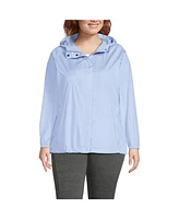 Lands' End Plus Packable Water Resistant Upf 50 Windbreaker Jacket