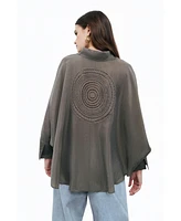 Nocturne Women's Embroidered Flowy Shirt