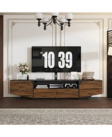 Cabinet with Tv stand, media console with two drawers and two doors, wooden entertainment center
