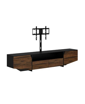 Cabinet with Tv stand, media console with two drawers and two doors, wooden entertainment center
