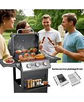 Mondawe 3-Burner Free Standing Stailless Liquid Propane 30000 Btu Gas Grill with Cabinet