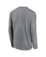 Nike Men's Heather Gray Dallas Cowboys Icon Legend Performance Long Sleeve T-Shirt