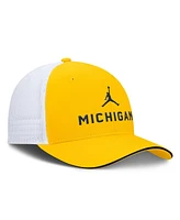 Jordan Men's Maize/White Michigan Wolverines Rise Adjustable Trucker Hat