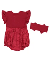 Colosseum Girls Baby Boys and Girls 2-Piece Crimson Alabama Crimson Tide Bodysuit and Headband Set
