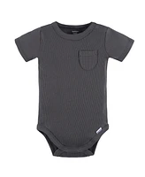 Gerber Baby Boys 2-Pack Bodysuit and Shorts Set, Dark Grey, 0-3 Months