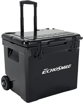 EchoSmile Insulated Portable Cooler 14-45 Qt, Rotomolded Cooler with Sealing Ring, 5 Days Ice Cooler, Lightweight Ice Chest Box, Hard Cooler for Bbq,