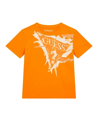 Guess Big Boys Short Sleeve with Triangle Logo T-Shirt