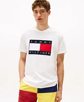 Tommy Hilfiger Men's Short Sleeve Crewneck Sailing Flag Logo T-Shirt