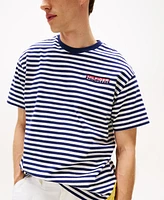 Tommy Hilfiger Men's Short Sleeve Crewneck Sailing Breton Striped T-Shirt