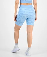 Id Ideology Women's Printed Seamless Bike Shorts, Exclusively at Macy's