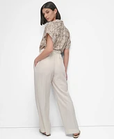 Dkny Women's Tie-Front Wide-Leg Pants