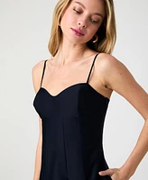 French Connection Women's Sateen Pleated Midi Dress