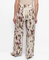 Dkny Women's Printed Wide-Leg Drawstring Pants