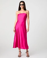 French Connection Women's Oona Satin Strapless Midi Dress