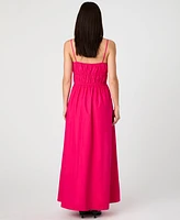 French Connection Women's Cotton Poplin Shirred Maxi Dress