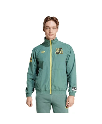 Adidas Men's Green Jamaica National Team Varsity Pack Full-Zip Track Jacket