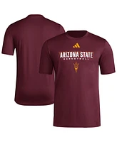 Adidas Men's Maroon Arizona State Sun Devils Locker On-Court The Fade Pregame Aeroready T-Shirt