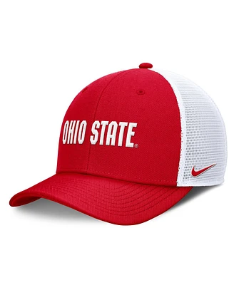 Nike Men's Scarlet Ohio State Buckeyes Rise Performance Adjustable Trucker Hat