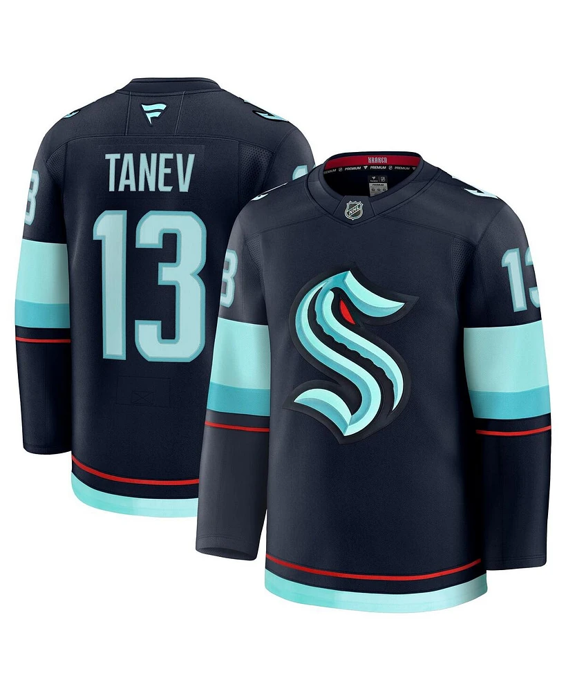 Fanatics Men's Brandon Tanev Deep Sea Blue Seattle Kraken Home Premium Jersey