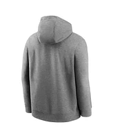 Nike Men's Heather Gray Athletics Cooperstown Collection Logo Club Pullover Hoodie