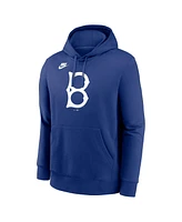 Nike Men's Royal Brooklyn Dodgers Cooperstown Collection Logo Club Pullover Hoodie