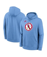 Nike Men's Light Blue St. Louis Cardinals Cooperstown Collection Logo Club Pullover Hoodie