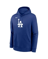 Nike Men's Royal Los Angeles Dodgers Logo Club Fleece Pullover Hoodie