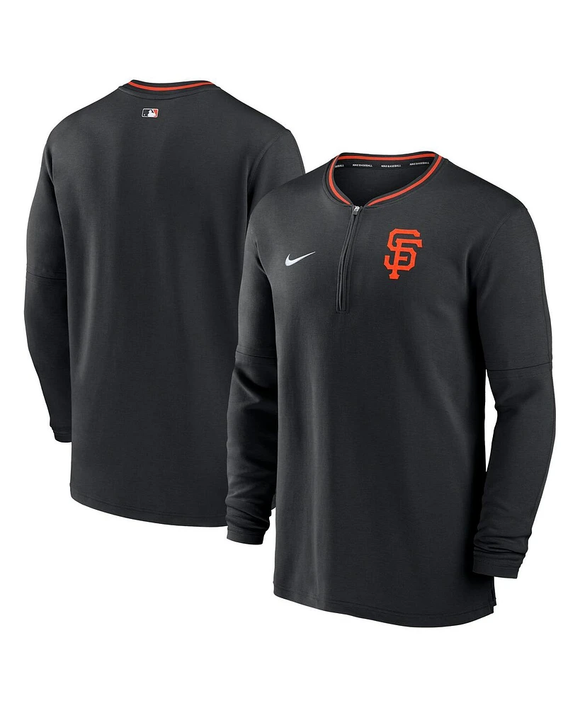 Nike Men's Black San Francisco Giants Authentic Collection Performance Half-Zip Top