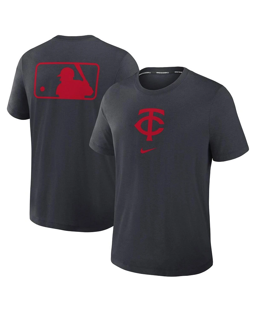 Nike Men's Navy Minnesota Twins Authentic Collection Early Work Tri-Blend Performance T-Shirt