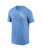 Nike Men's Light Blue Tampa Bay Rays 2-Hit T-Shirt