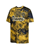 Outerstuff Big Boys and Girls Navy/Gold Milwaukee Brewers Pinch Hitter T-Shirt