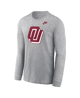 Nike Men's Heather Gray Oklahoma Sooners Alternate Logo Long Sleeve T-Shirt