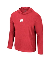 Colosseum Men's Red Wisconsin Badgers Long Sleeve T-Shirt Hoodie