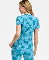 Id Ideology Women's Cotton-Blend Abstract Printed T-Shirt, Exclusively at Macy's