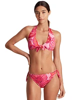 Lauren Ralph Women's Printed Side Tie Hipster Bikini Bottoms