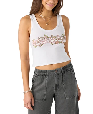 O'Neill Juniors' Flora Cotton Graphic Cropped Tank Top