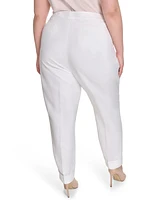 Calvin Klein Plus Mid Straight-Leg Pants