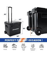 EchoSmile Insulated Portable Cooler 14-45 Qt, Rotomolded Cooler with Sealing Ring, 5 Days Ice Cooler, Lightweight Ice Chest Box, Hard Cooler for Bbq,