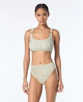 Michael Michael Kors Womens U Neck Bikini Top High Waist Bottoms