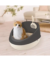 Paw Trax: Rimmed Cat Litter Pan - Brown