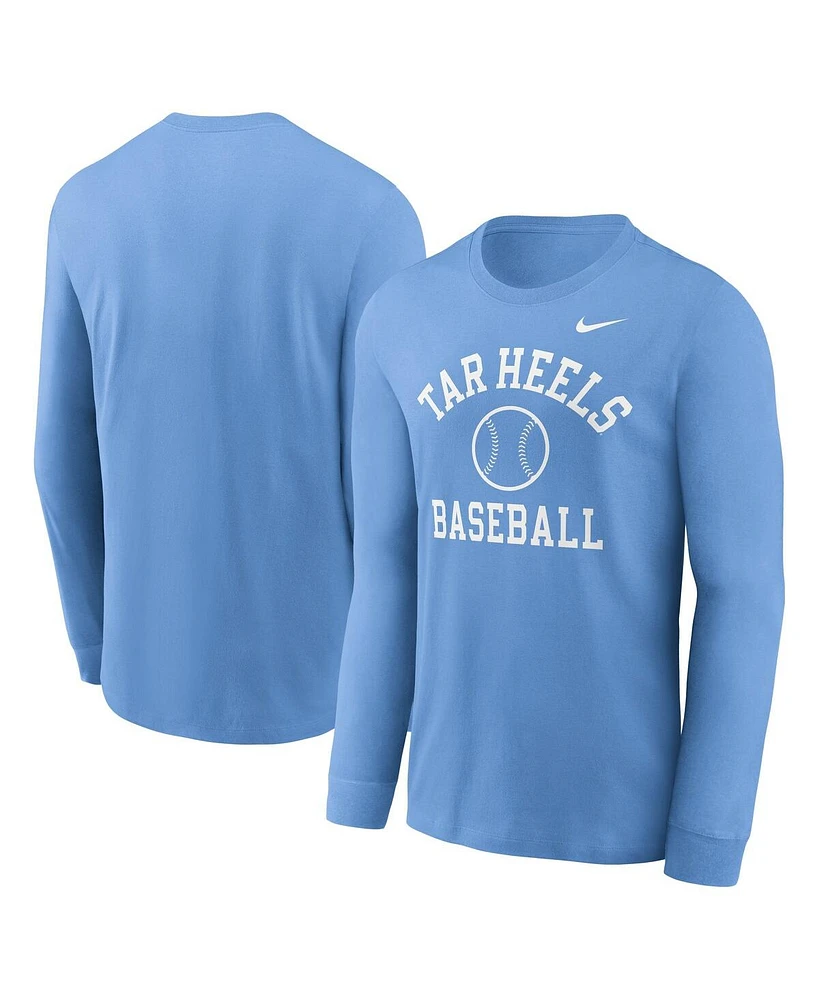 Nike Men's Carolina Blue North Tar Heels Essential Baseball Arch Long Sleeve T-Shirt
