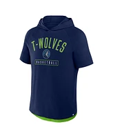 Fanatics Men's Athletic Navy Minnesota Timberwolves Pass Legend Hooded T-Shirt