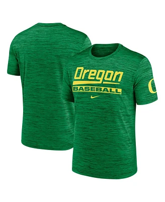 Nike Men's Green Oregon Ducks Velocity Baseball Wordmark Stack Performance T-Shirt