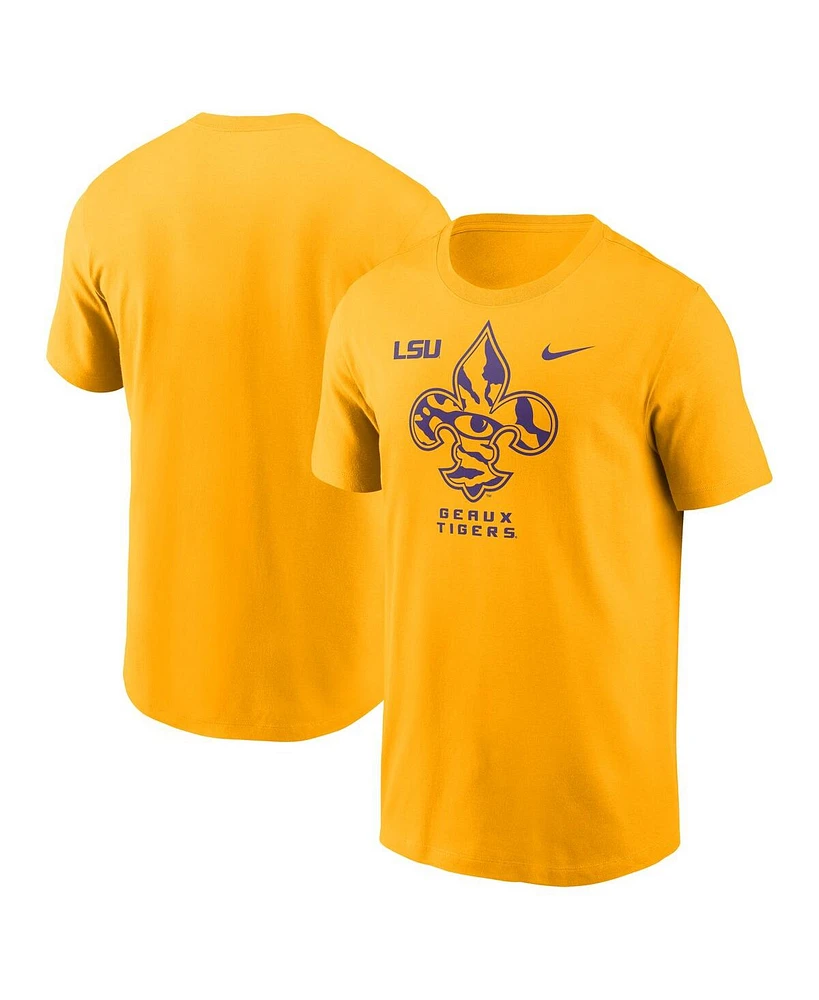 Nike Men's Gold Lsu Tigers Campus Local T-Shirt